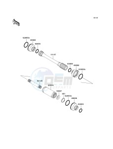 KVF 650 D ([BRUTE FORCE 650 4X4] (D6F-D9F) D6F drawing DRIVE SHAFT-PROPELLER