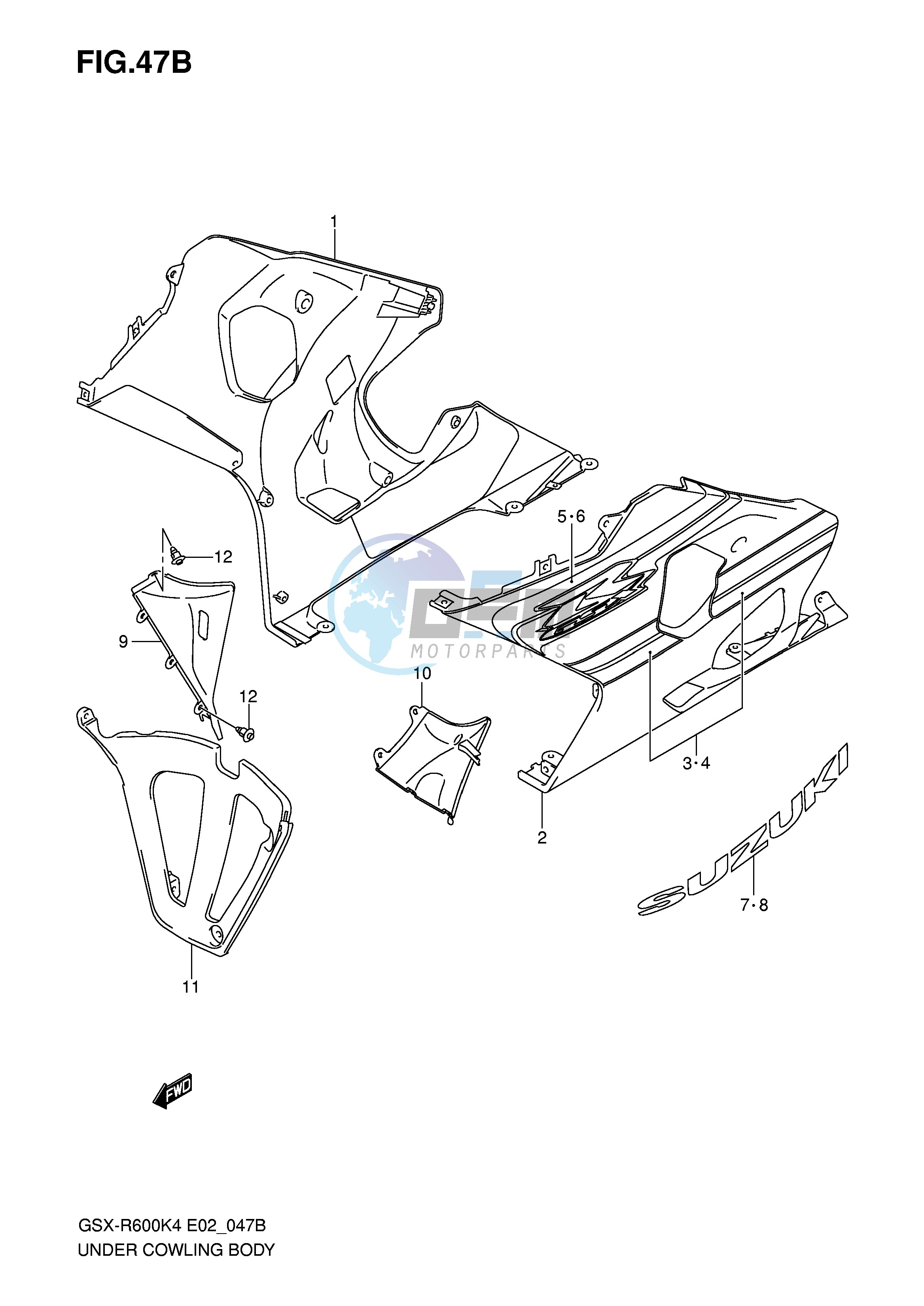 UNDER COWLING (GSX-R600XK5)