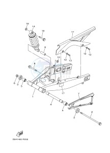 MTN250 MTN-250 MT-250 (B043) drawing REAR ARM & SUSPENSION