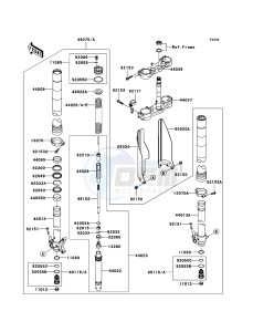 KX250F KX250-N2 EU drawing Front Fork