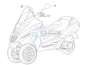 MP3 125 drawing Mirrors