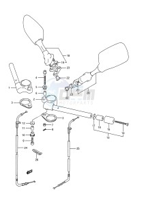 GSX-R1100 (E28) drawing HANDLEBAR