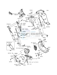 VERSYS 1000 KLZ1000BGF FR GB XX (EU ME A(FRICA) drawing Cowling Lowers