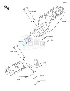 KX85 KX85CEF EU drawing Footrests