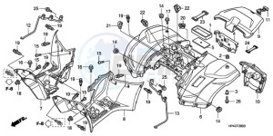 TRX420FMA Europe Direct - (ED / 2ED 4WD) drawing REAR FENDER