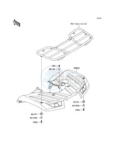 KVF750 4x4 KVF750LCF EU GB drawing Rear Fender(s)