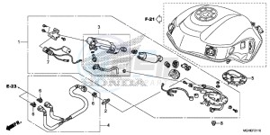 VFR1200XDLE CrossTourer ED drawing FUEL PUMP