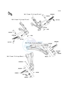 ZX 600 N [ZX-6RR] (N1) N1 drawing FOOTRESTS