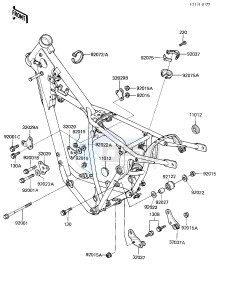 KX 250 C [KX250] (C2) [KX250] drawing FRAME FITTINGS -- 84 KX250-C2- -