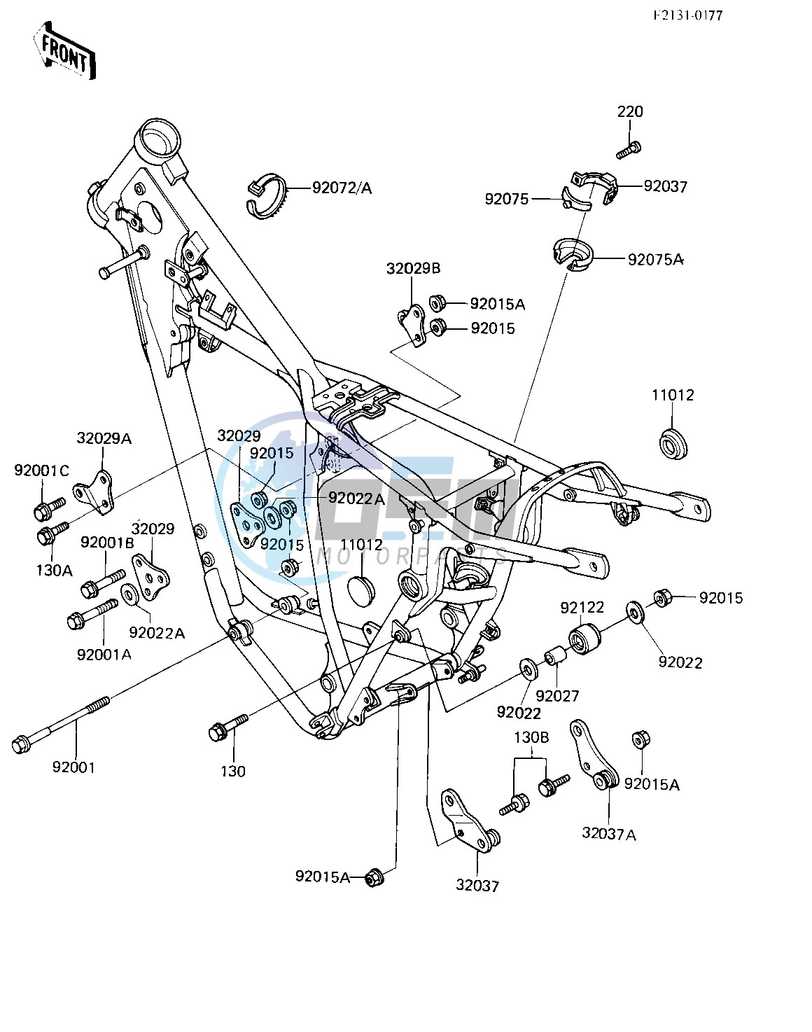 FRAME FITTINGS -- 84 KX250-C2- -