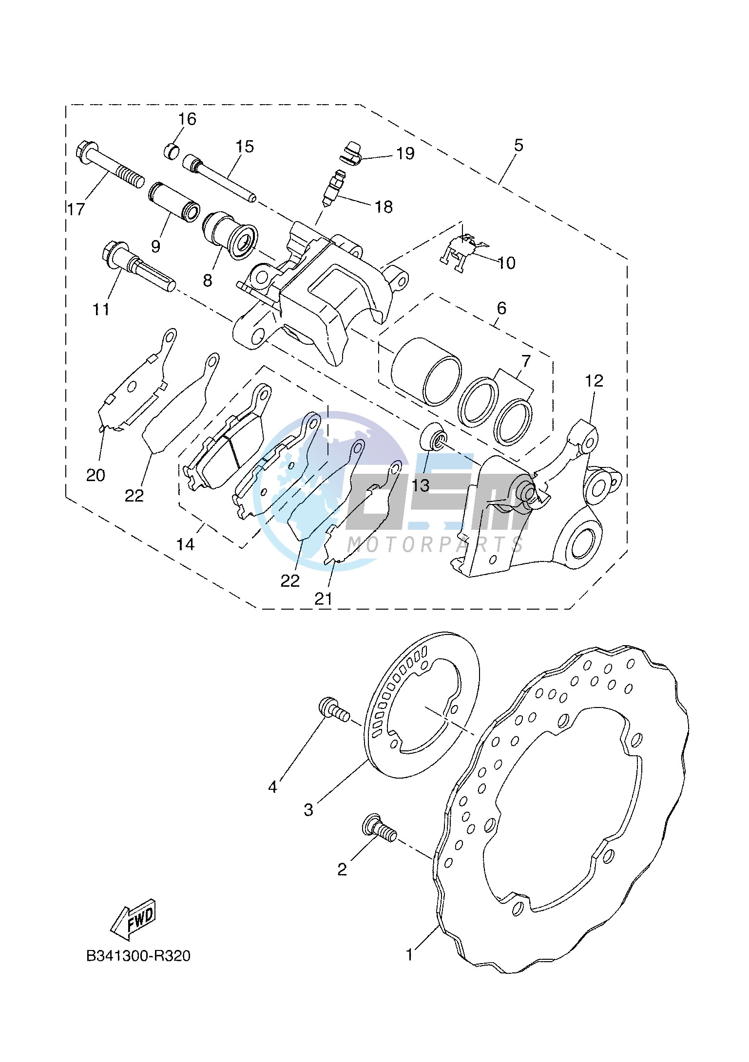 REAR BRAKE CALIPER