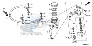 TRX500FA6H Europe Direct - (ED) drawing REAR BRAKE MASTER CYLINDER