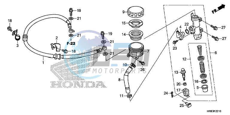 REAR BRAKE MASTER CYLINDER