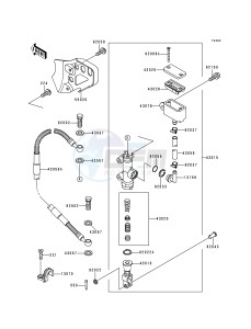 KX 250 K [KX250] (K1) [KX250] drawing REAR MASTER CYLINDER