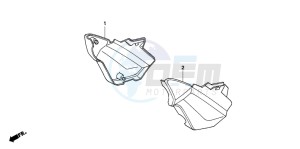 CBF600NA drawing SIDE COVER (CBF600S6/SA6/N6/NA6)