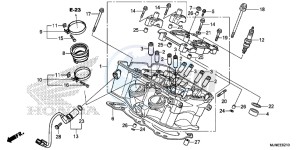 VFR800XF CrossRunner 2ED drawing CYLINDER HEAD (REAR)