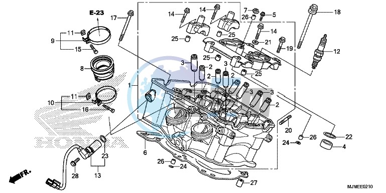 CYLINDER HEAD (REAR)