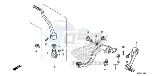 CRF150RBD CRF150RB Europe Direct - (ED) drawing PEDAL/KICK STARTER ARM