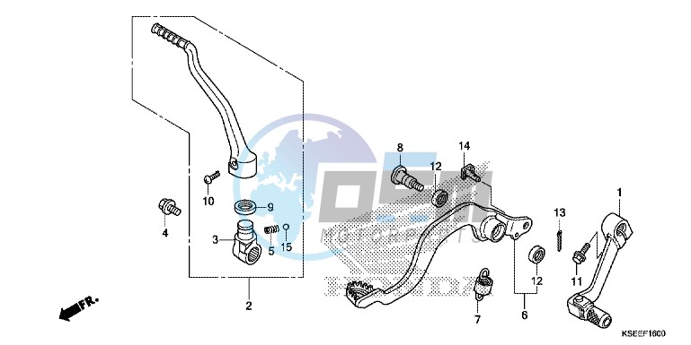 PEDAL/KICK STARTER ARM