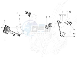 BV 350 ST 4T 4V IE ABS E4 (NAFTA) drawing Voltage Regulators - Electronic Control Units (ecu) - H.T. Coil