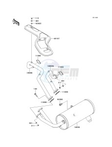 KAF 620 R [MULE 4010 TRANS4X4] (R9F-RAFA) R9F drawing MUFFLER-- S- -