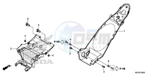 NC700SD NC700S Europe Direct - (ED) drawing REAR FENDER