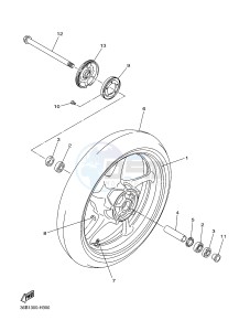 XJ6NA XJ6S 600 DIVERSION (S-TYPE) (36BH 36BJ) drawing FRONT WHEEL