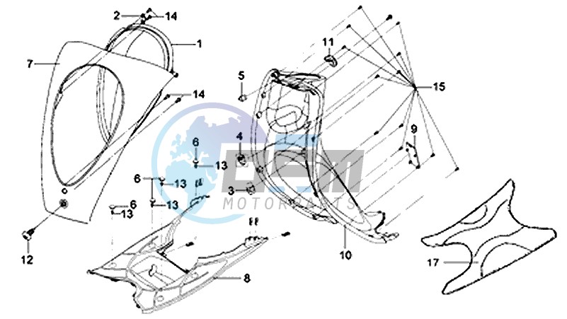 FR PLATE / HEAD LIGHT / FOOTREST