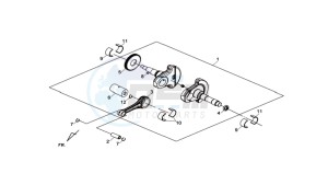 MAXSYM 400 EFI drawing CRANKSHAFT / PISTON / PISTON RING