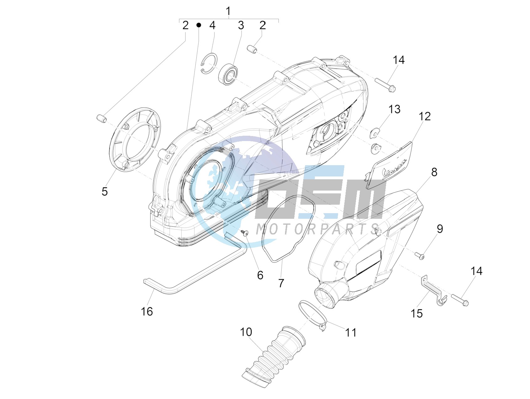 Crankcase cover - Crankcase cooling