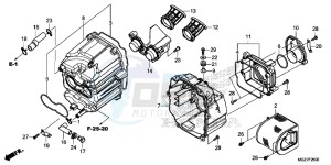 CB500XE CB500X ABS UK - (E) drawing AIR CLEANER