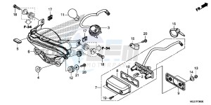 CB500XE CB500X ABS UK - (E) drawing TAILLIGHT