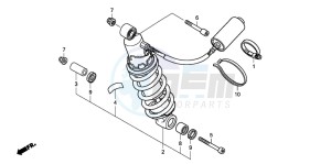 CB900F 919 drawing REAR CUSHION