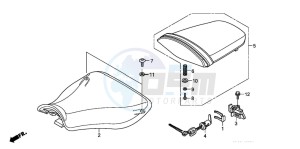 CBR600RR drawing SEAT