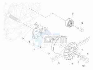 GTS 300 ie Touring drawing Driving pulley