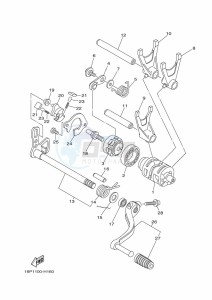 YFZ450R (BKDD) drawing SHIFT CAM & FORK