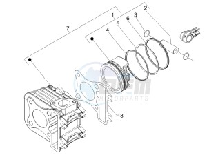 Liberty 125 4t Sport drawing Cylinder-piston-wrist pin unit