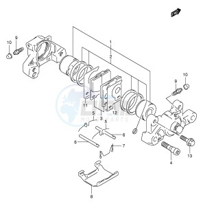 GSX1300R (E2) Hayabusa drawing REAR CALIPER (MODEL X Y K1 K2,GSX1300RZK3)