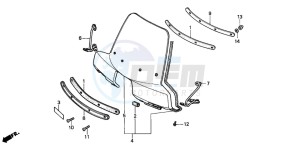 SH50D SCOOPY drawing WIND SCREEN