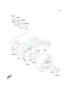 KSF 50 A [KFX50] (A1-A3) [KFX50] drawing CLUTCH