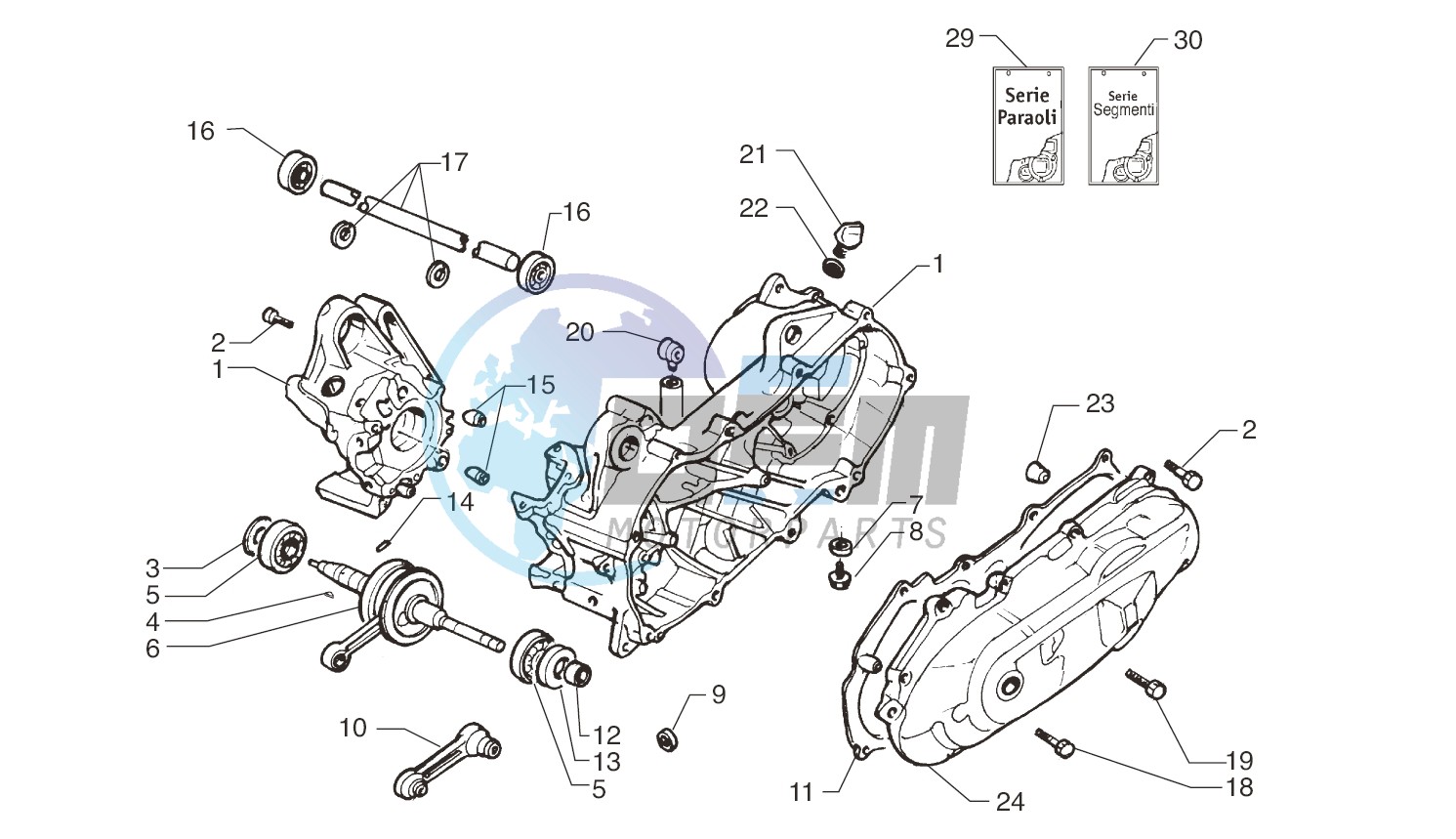 Crankcase - Crankshaft - Carter