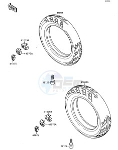 ZX 750 H [NINJA ZX-7] (H2) [NINJA ZX-7] drawing TIRES