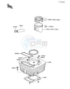 KZ 250 D [CSR] (D2) [CSR] drawing CYLINDER_PISTON -- 81 D2- -