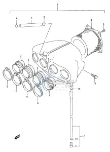 GSX750F (E2) drawing AIR CLEANER