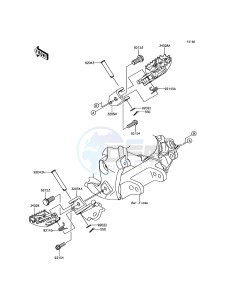 KLX450R KLX450AEF EU drawing Footrests