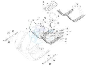 946 125 4T 3V ABS (EMEA, APAC) drawing Central cover - Footrests