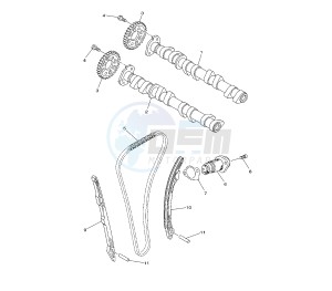 XJ6-S DIVERSION 600 drawing CAMSHAFT AND TIMING CHAIN