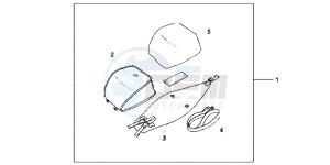 VFR1200FD VFR1200F UK - (E) drawing TANK BAG