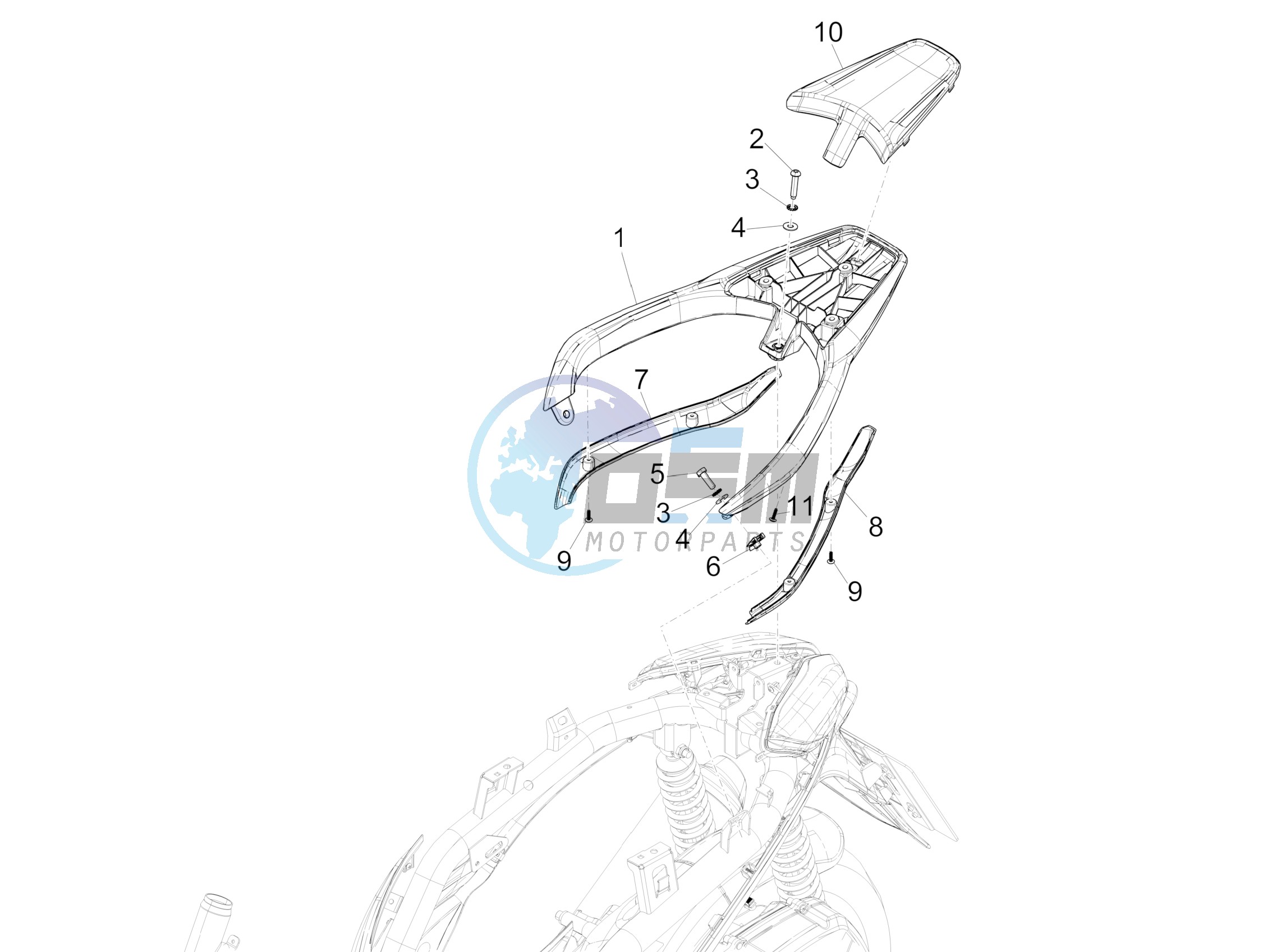 Rear luggage rack