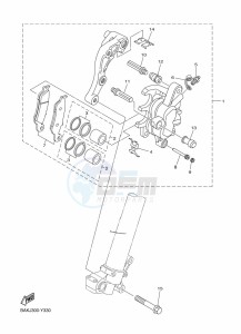 WR250F (BAKJ) drawing FRONT BRAKE CALIPER